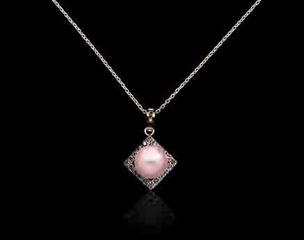 Pendentif- perle rose-taha